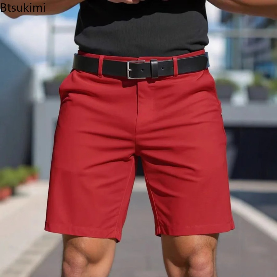 Summer New Mens Solid Slim Chi - Shorts Chino Slim review and price