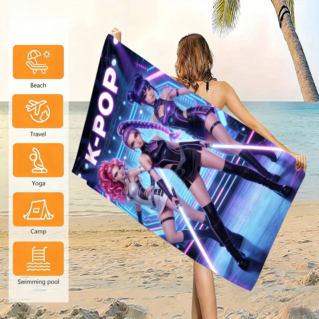 K-Pop Idol Print Large Size Be - Beach Towel Large review and price