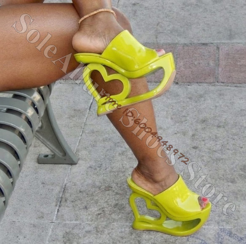 Patent Leather Heart Hollow Sc - Casual Sandal Leather review and price