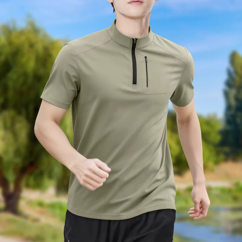 Men's Half-Zip High-Stretch Qu - Shirt Camp Collar review and price